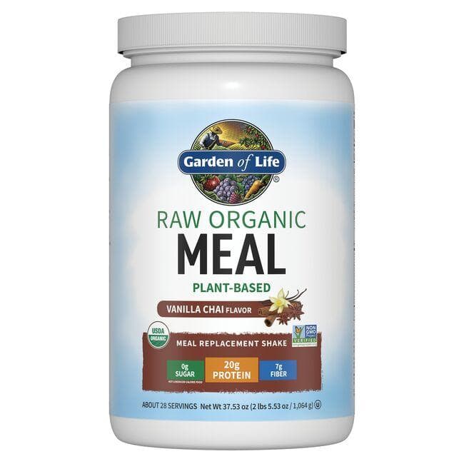 Garden of Life Raw Organic Meal Plant-Based - Vanilla Chai | 37.53 oz Powder | Weight Control