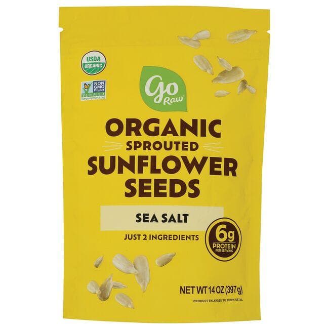 Go Raw Organic Sprouted Sunflower Seeds with Sea Salt | 14 oz Bags