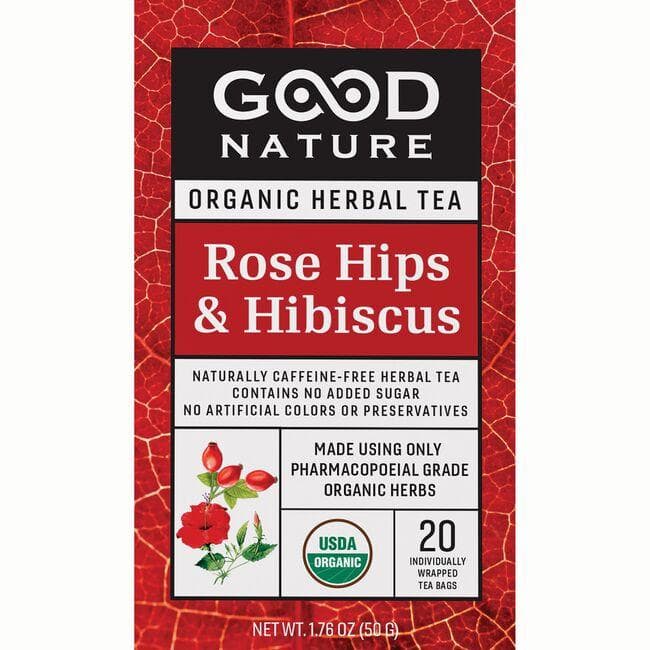 Good Nature Rose Hips & Hibiscus Organic Tea | 20 Bags