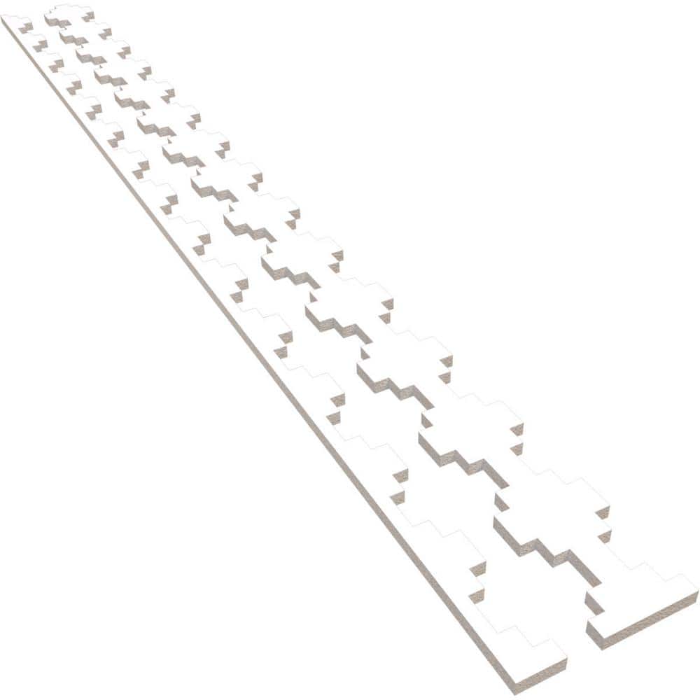 Gypsum 94 in. H x 0.75 in. W Slatwall Panels in PVC 15-Pack