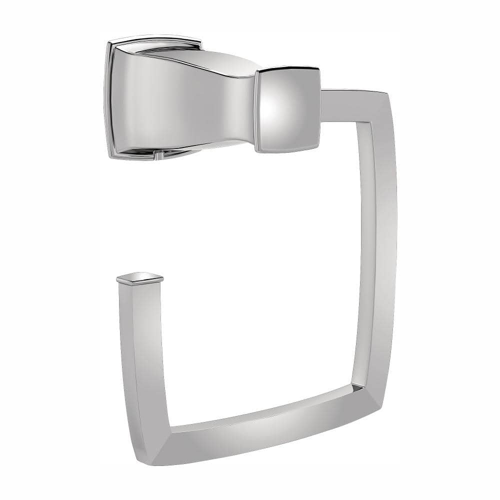 Hensley Towel Ring with Press and Mark in Chrome