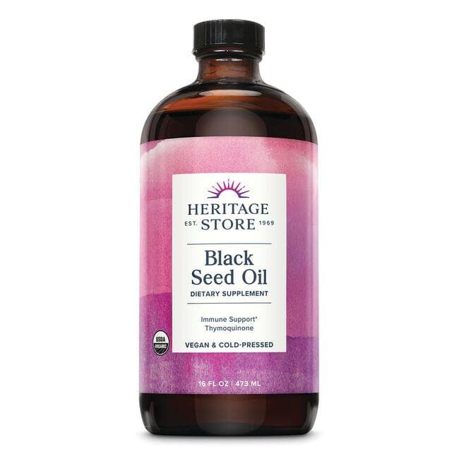 Heritage Store Black Seed Oil Supplement Vitamin | 16 fl oz Liquid | Herbs and Supplements