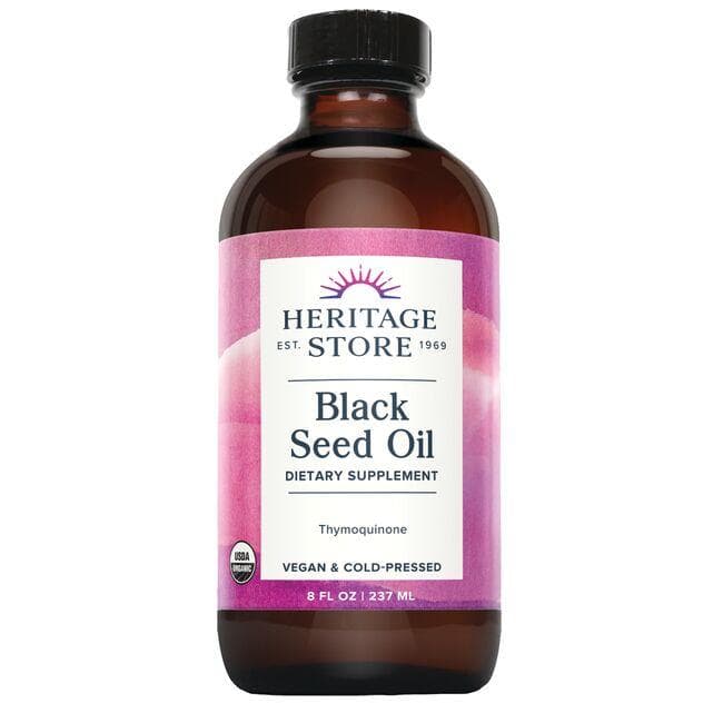 Heritage Store Black Seed Oil Supplement Vitamin | 8 fl oz Liquid | Herbs and Supplements