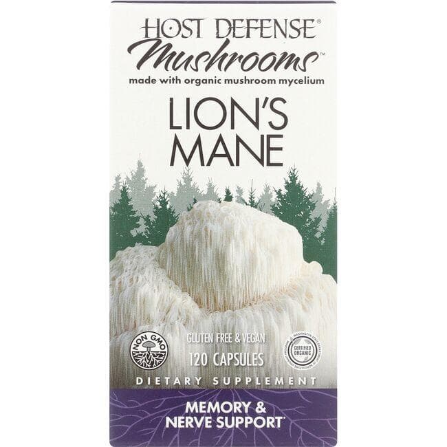 Host Defense Mushrooms Lion's Mane Vitamin | 1 G | 120 Caps