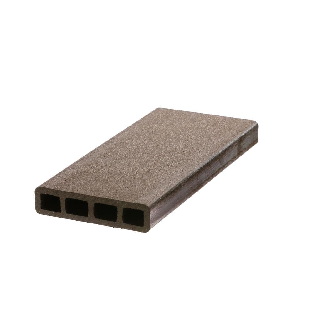 I.Dekk HD 1 in. x 6 in. x 16 ft. Walnut Solid Edge Composite Deck Board