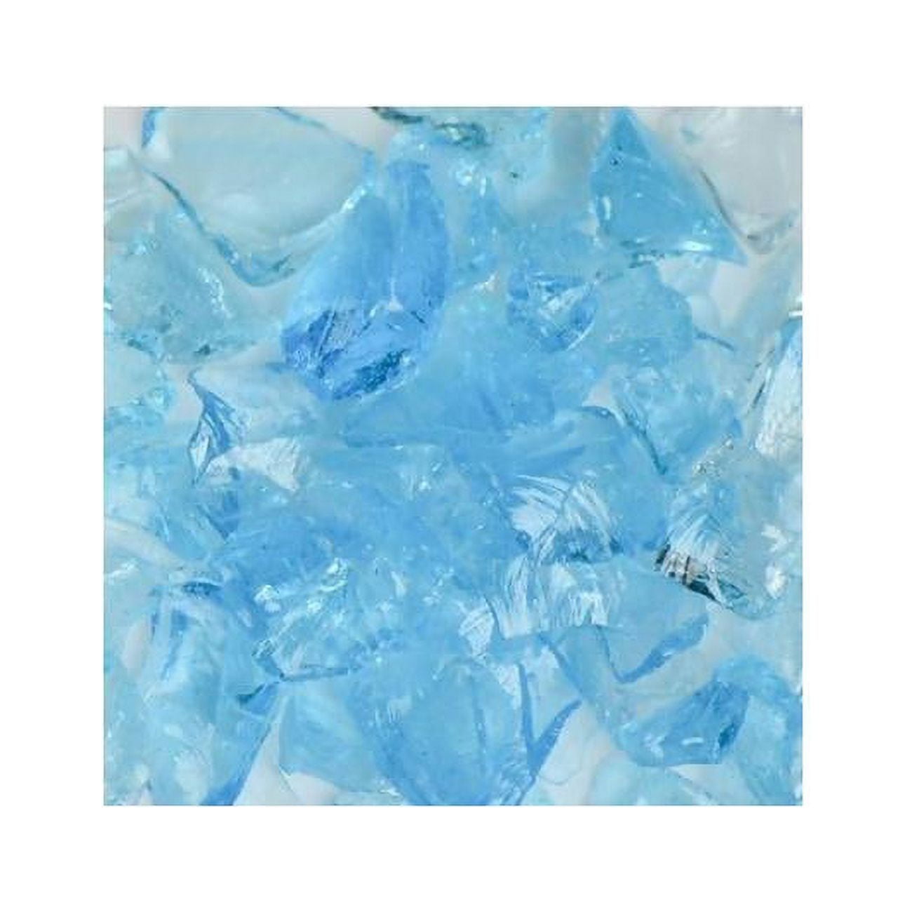 LCRTURQM-1 Recycled Chunky Glass, Crystal Turquoise - Medium - 0.5-1 in. - 1 lbs