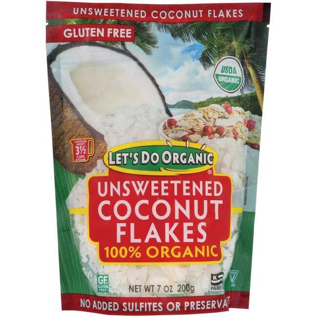 Let's Do Organic Unsweetened Coconut Flakes - 100% | 7 oz Package