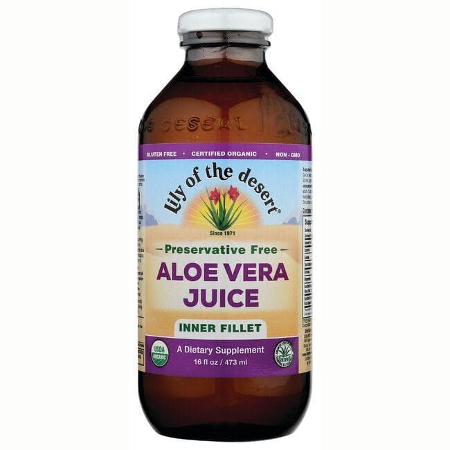 Lily of the Desert Preservative Free Aloe Vera Juice - Inner Fillet Vitamin | 16 fl oz Liquid