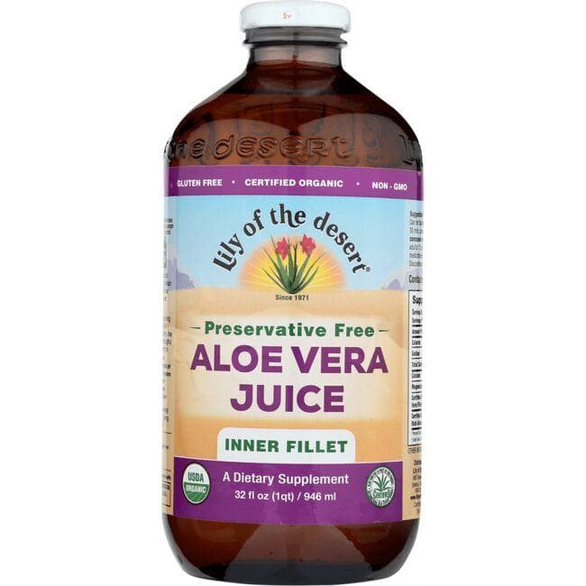 Lily of the Desert Preservative Free Aloe Vera Juice - Inner Fillet Vitamin | 32 fl oz Liquid