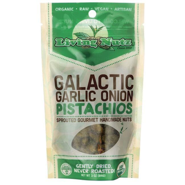 Living Nutz Galactic Garlic Onion Pistachios | 3 oz Package