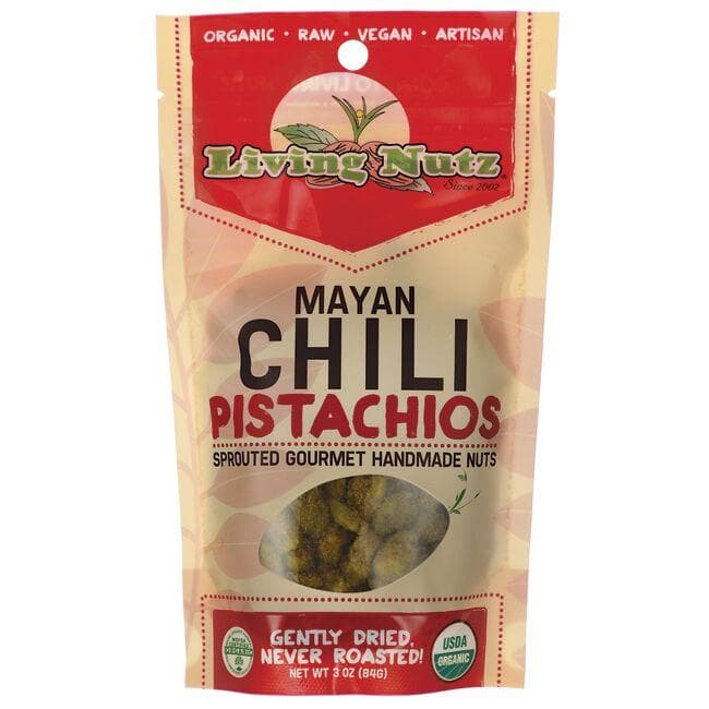 Living Nutz Mayan Chili Pistachios | 3 oz Package