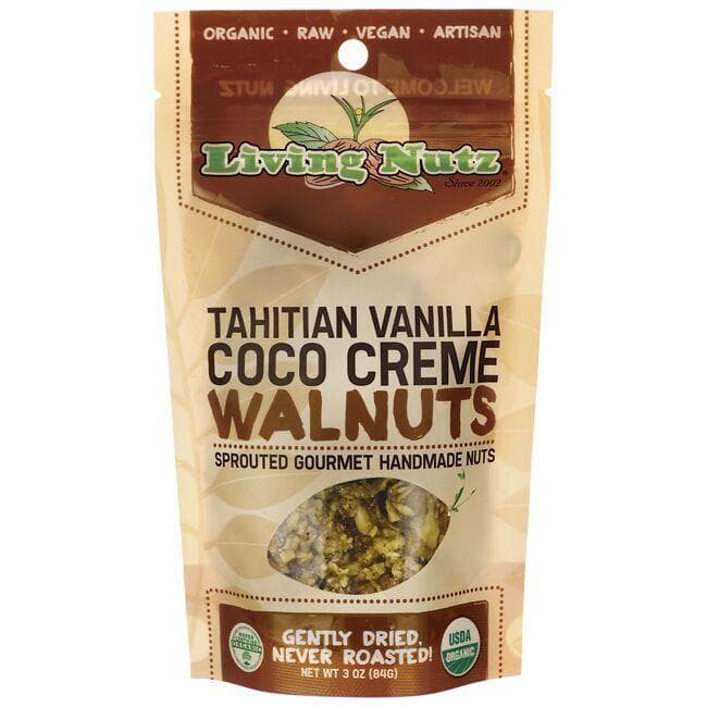 Living Nutz Tahitian Vanilla Coco Cream Walnuts | 3 oz Package