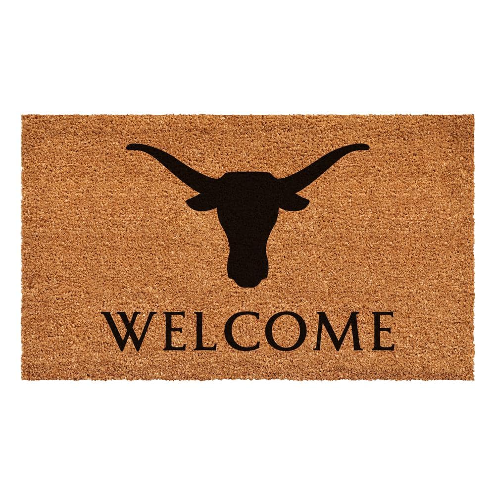 Longhorn Welcome Doormat, 24" x 36"