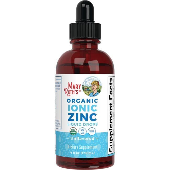 Mary Ruth's Organic Ionic Zinc Liquid Drops - Unflavored Vitamin | 11.25 mg 4 fl oz Liquid