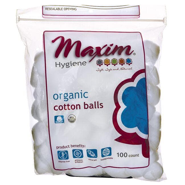 Maxim Hygiene Products Organic Cotton Balls | 100 ct