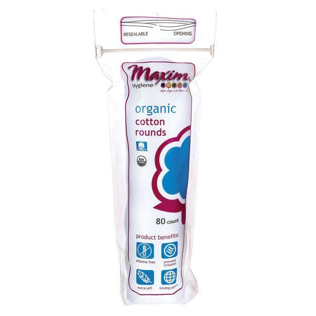 Maxim Hygiene Products Organic Cotton Rounds | 80 ct