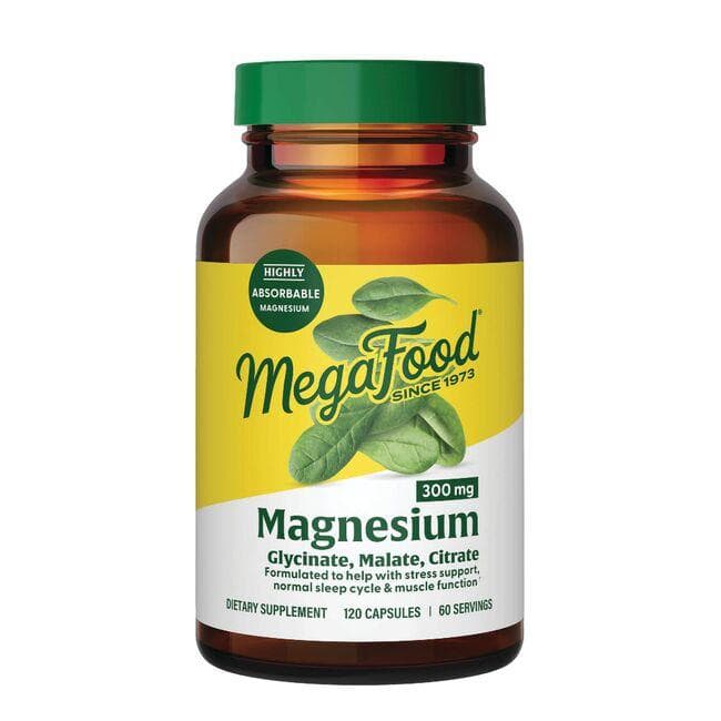 MegaFood Magnesium Vitamin | 300 mg | 120 Caps | Health Minerals