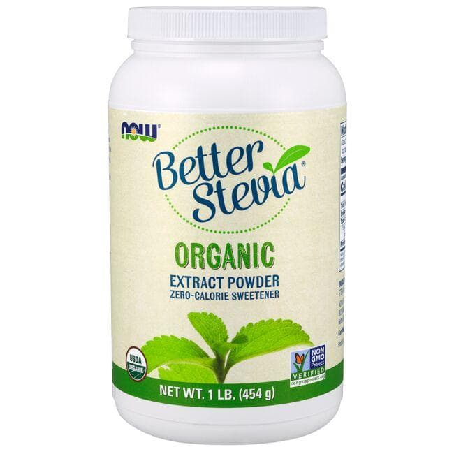 NOW Foods Better Stevia Organic Extract Powder | 1 lb Powder