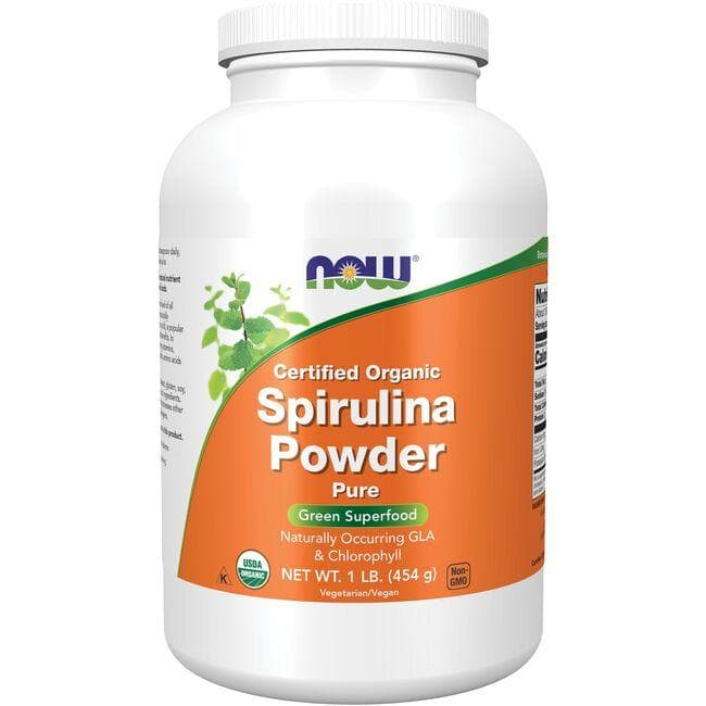 NOW Foods Certified Organic Spirulina Powder | 1 lb Powder