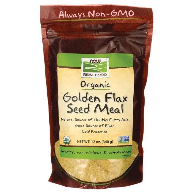 NOW Foods Organic Golden Flax Seed Meal | 12 oz Powder