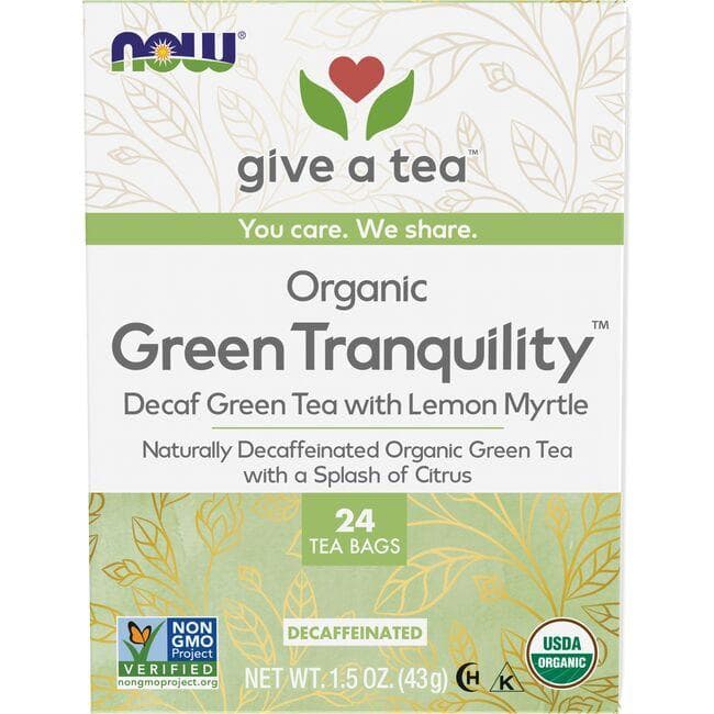 NOW Foods Organic Green Tranquility Tea - Decaffeinated | 24 Bags