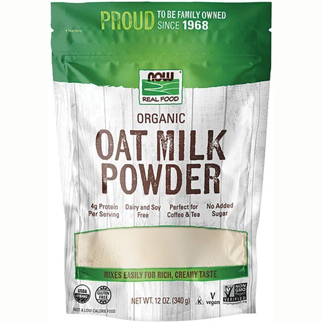 NOW Foods Organic Oat Milk Powder | 12 oz Powder