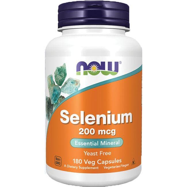 NOW Foods Selenium - Yeast Free Vitamin | 200 mcg | 180 Veg Caps