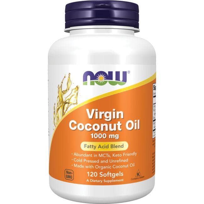 NOW Foods Virgin Coconut Oil Supplement Vitamin | 1000 mg | 120 Soft Gels