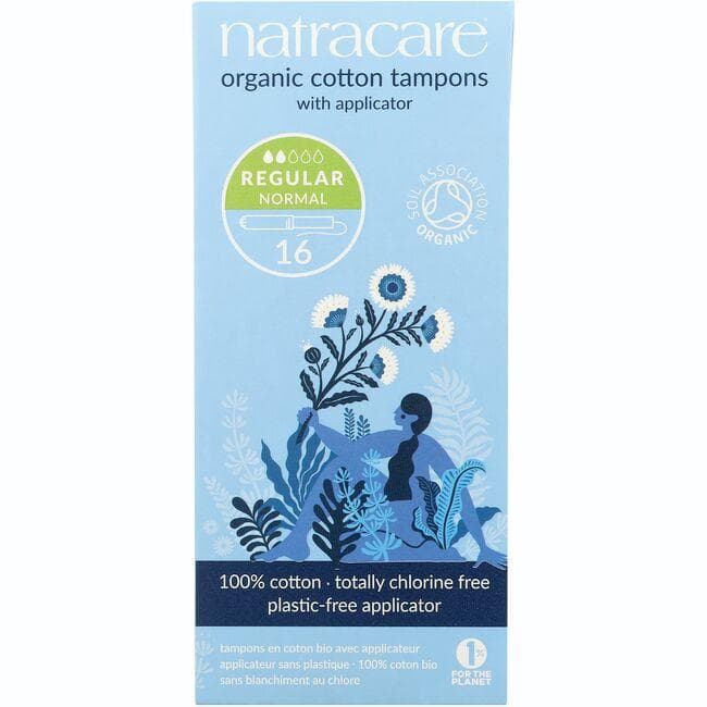 Natracare Organic Cotton Tampons with Applicator - Regular | 16 ct