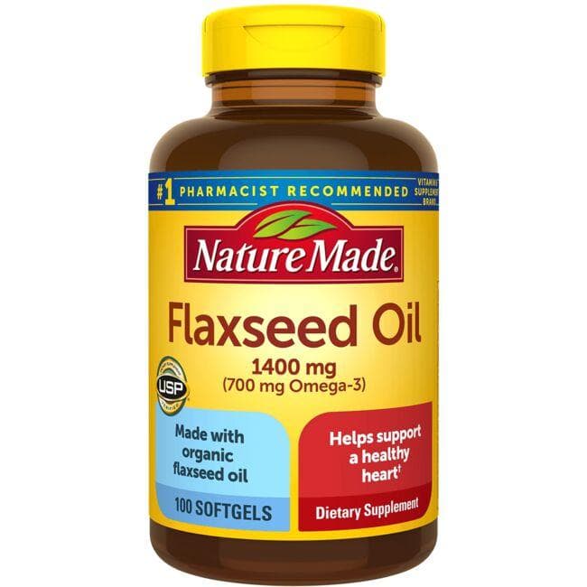 Nature Made Flaxseed Oil Supplement Vitamin | 1400 mg | 100 Soft Gels