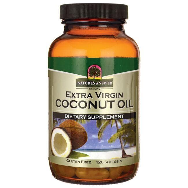 Nature's Answer Extra Virgin Coconut Oil Supplement Vitamin | 120 Soft Gels