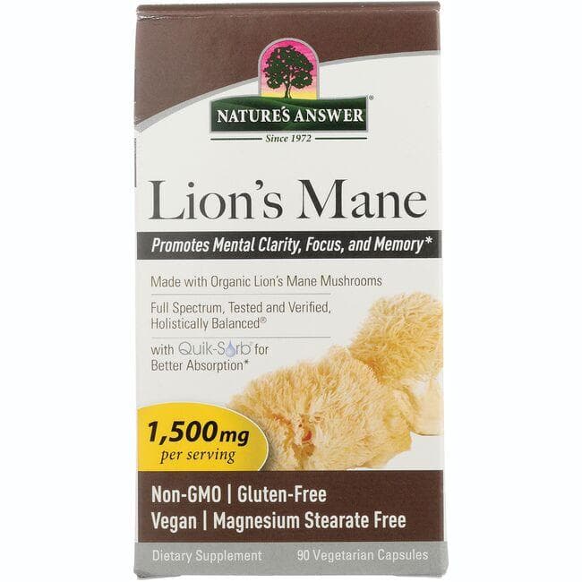 Nature's Answer Lion's Mane Vitamin | 1500 mg | 90 Veg Caps
