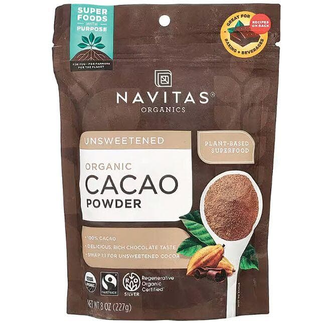 Navitas Organics Organic Cacao Powder | 8 oz Package