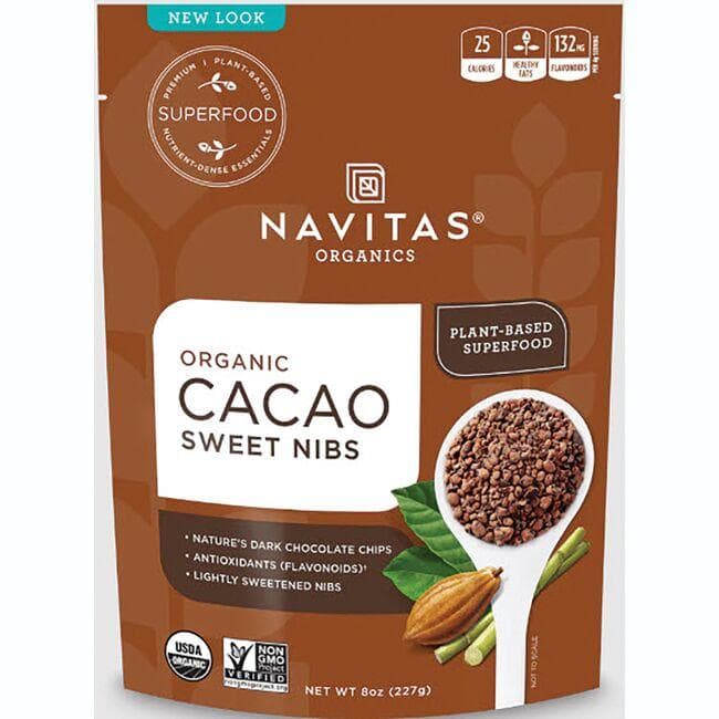 Navitas Organics Organic Cacao Sweet Nibs | 8 oz Package