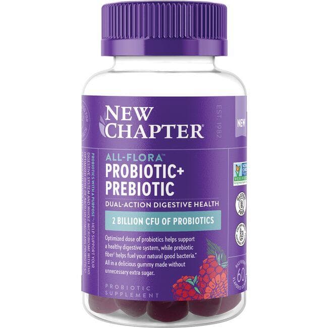 New Chapter All-Flora Probiotic + Prebiotic Supplement Vitamin | 2 Billion CFU | 60 Gummies