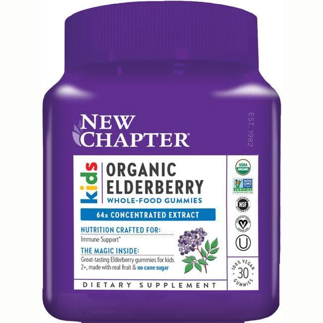 New Chapter Kids Organic Elderberry Whole Food Gummies Vitamin | 30 Gummies