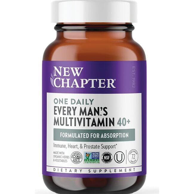 New Chapter One Daily Every Man's Multivitamin 40+ | 72 Veg Tabs