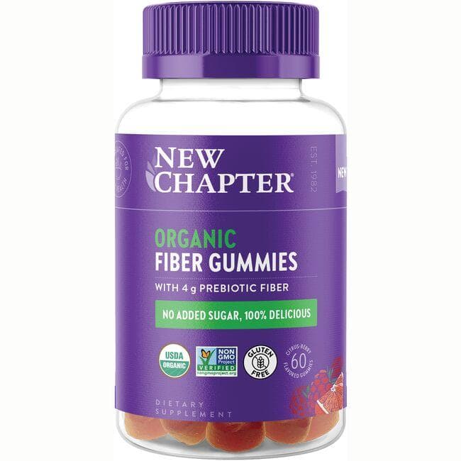 New Chapter Organic Fiber Gummies - Citrus Berry Supplement Vitamin | 4 G | 60 Gummies