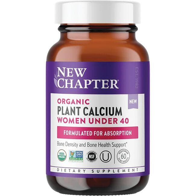 New Chapter Organic Plant Calcium Women Under 40 Vitamin | 60 Veg Tabs