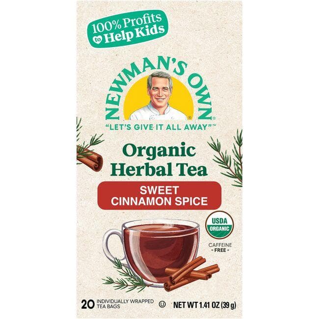 Newman's Own Organics Organic Herbal Tea - Sweet Cinnamon Spice | 20 Bags