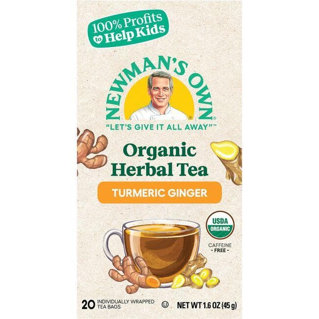 Newman's Own Organics Organic Herbal Tea - Turmeric Ginger | 20 Bags