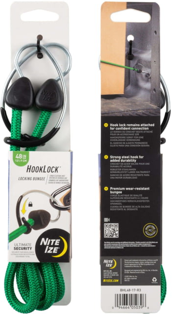 Nite Ize Hooklock Locking Bungee Green