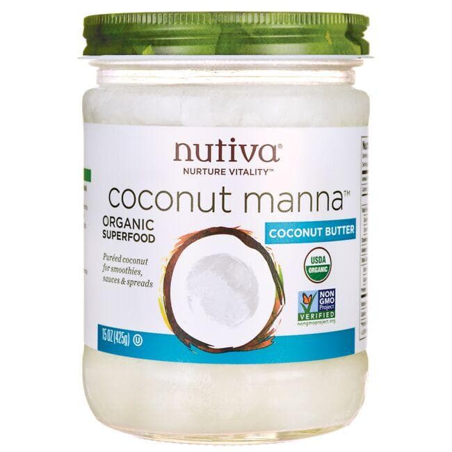 Nutiva Organic Coconut Manna (Coconut Butter) | 15 oz Solid Oil