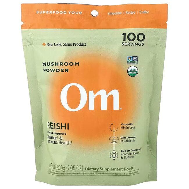 OM Mushrooms Reishi Mushroom Powder | 7.05 oz Powder | Herbs and Supplements