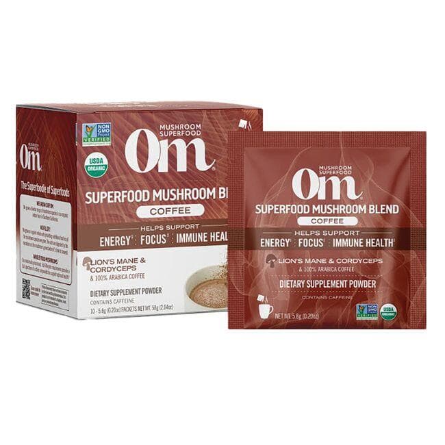 OM Mushrooms Superfood Mushroom Blend Coffee Vitamin | 10 Packets