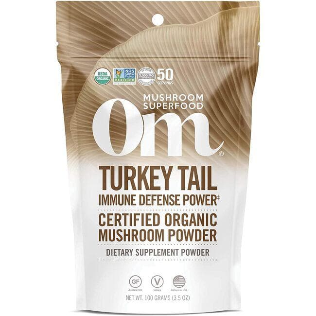 OM Mushrooms Turkey Tail - Certified Organic Mushroom Powder | 2000 mg 3.5 oz Powder | Herbs and Supplements