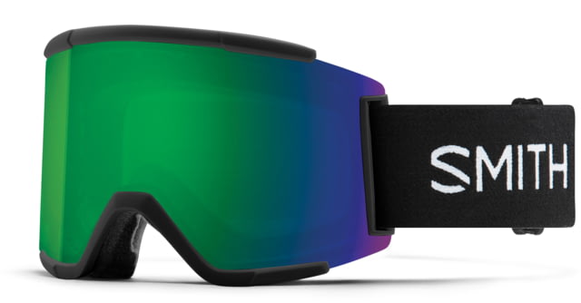 Open Box Dealer Demo Smith Squad XL Goggles Black Chromapop Sun Green Mirror