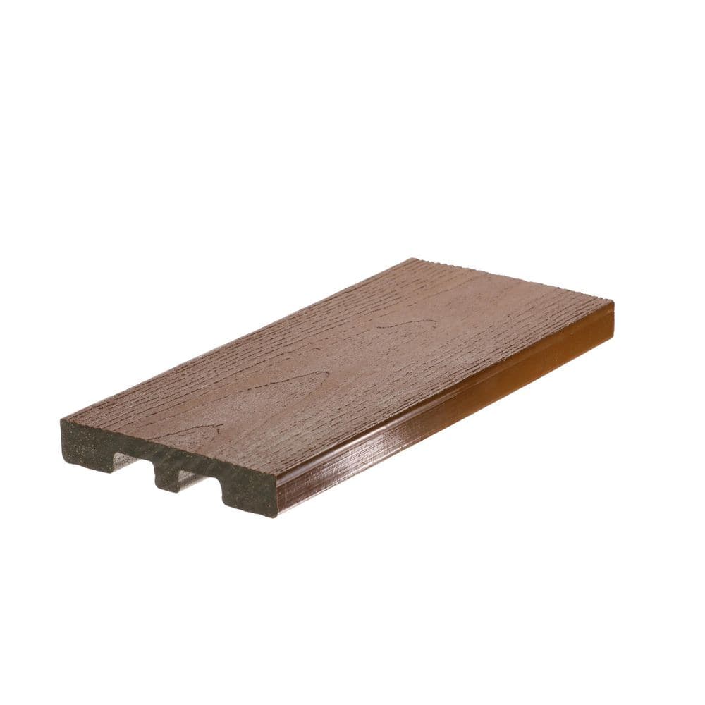 Optima Dekk LT 1 in. x 6 in. x 12 ft. Tanned Leather Solid Edge Edge Composite Deck Board