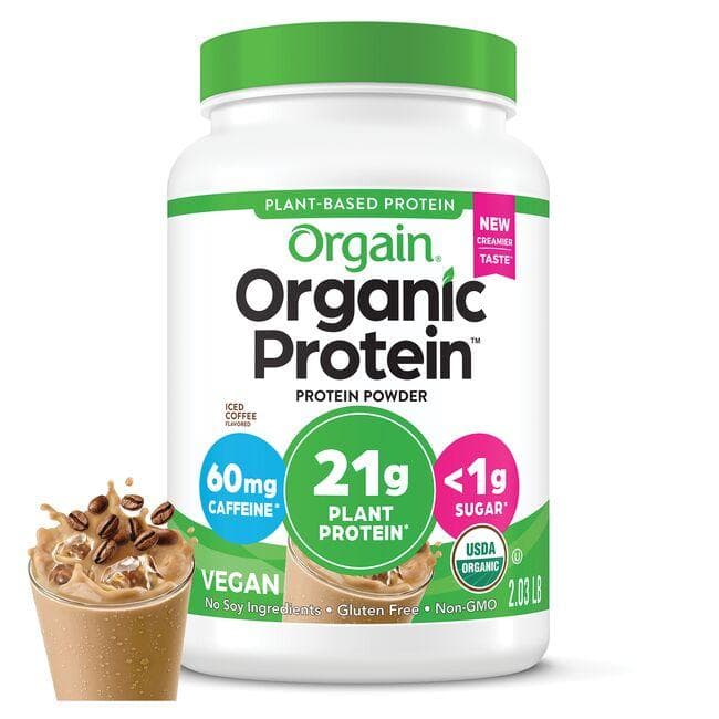 Orgain Organic Protein Plant Powder - Iced Coffee | 32.4 oz Powder