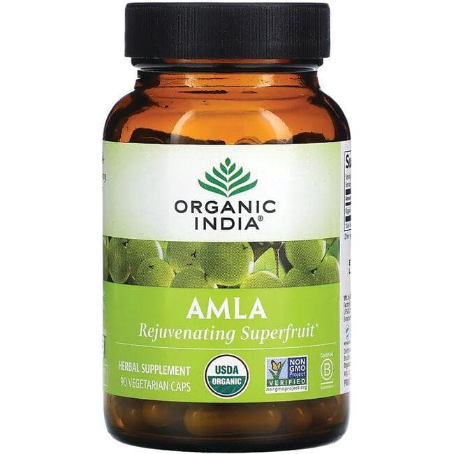 Organic India Amla Vitamin | 1000 mg | 90 Veg Caps | Herbs and Supplements